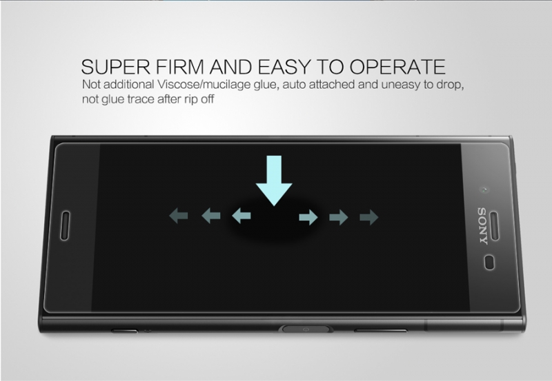 Miếng Dán Kính Cường Lực Sony Xpreia XZ1 Hiệu Nillkin 9H+ Pro có khả năng chống dầu, hạn chế bám vân tay, cảm ủng mượt khả năng chịu lực tốt